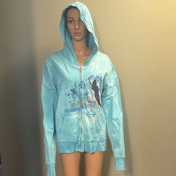 Disneyland Resort Sweaters - 100% Cotton The Little Mermaid Graphic Zip-Up Hoodie size XL